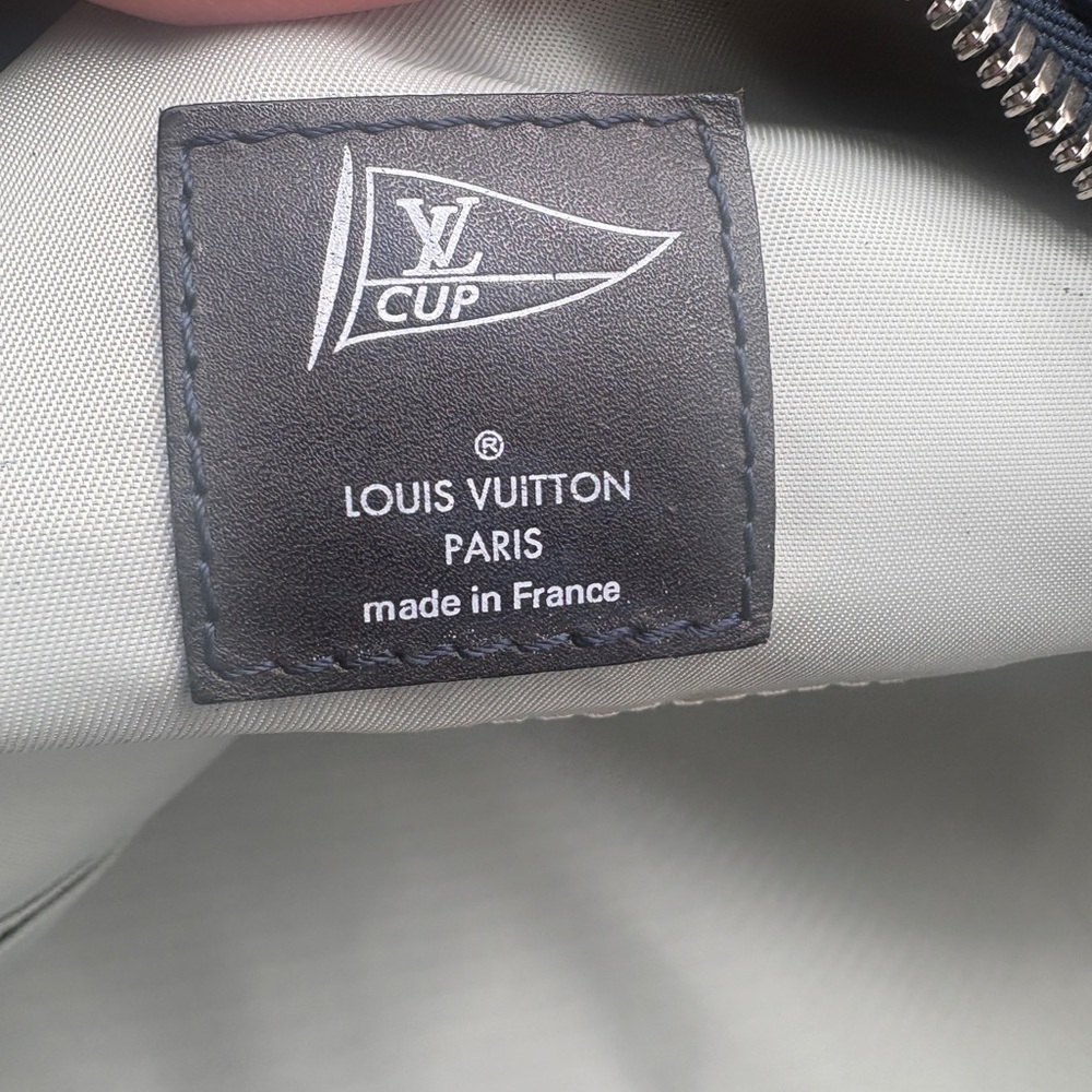 Louis Louis Vuitton cup regatta Duffle bag Navy Canvas Sailing LV cup Tote - Picture 6 of 11